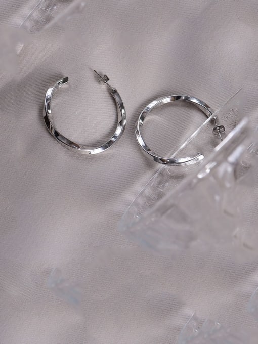 Steel Titanium 316L Stainless Steel Geometric Minimalist Hoop Earring with e-coated waterproof