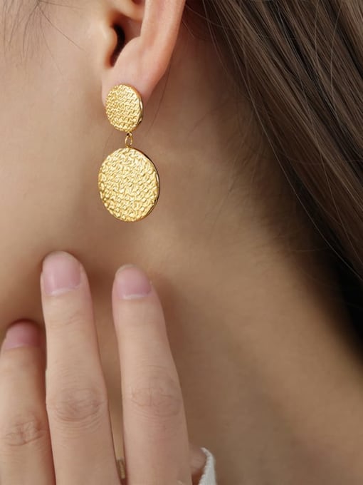 F1202 Gold Earrings Titanium Steel Geometric Trend Stud Earring