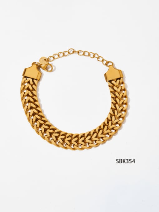 SBK354 Stainless steel Snake Bone Chain Hip Hop Link Bracelet