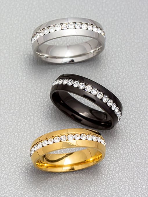 SM-Men's Jewelry Stainless steel Rhinestone Geometric Minimalist Band Ring 1
