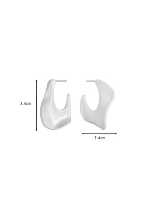 QJM Brass Geometric Minimalist Stud Earring 2
