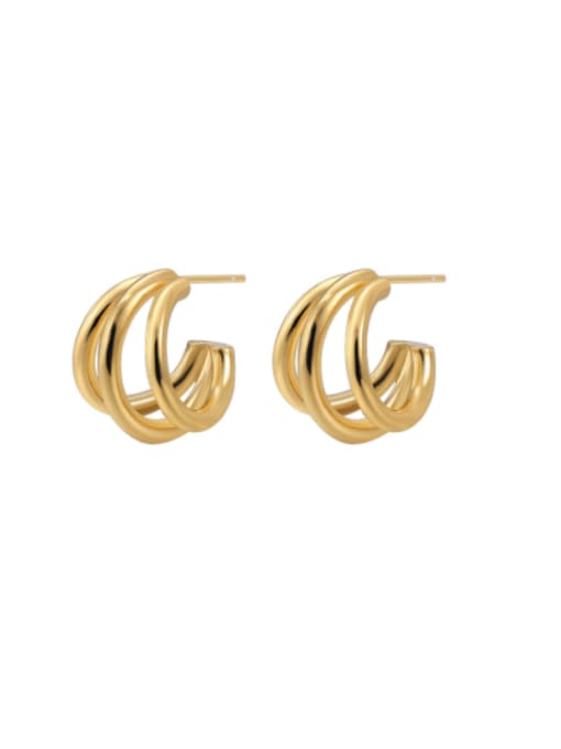 Clioro Brass Geometric Vintage Stud Earring 0