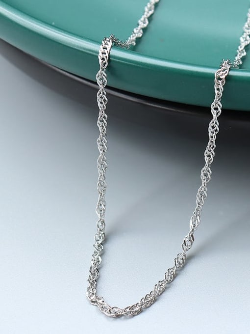 ⒁ steel  +1.9mm+(40cm+5cm) Titanium 316L Stainless Steel Minimalist  Chain with e-coated waterproof