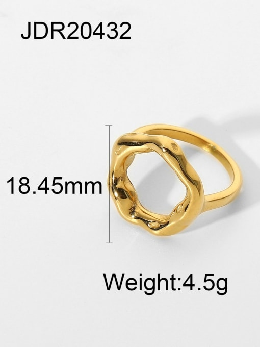 JDR20432 Stainless steel Geometric Trend Band Ring