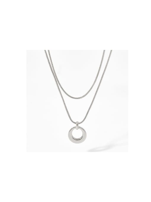 Clioro Stainless steel Geometric Trend Necklace 0