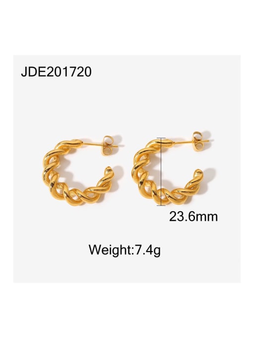 JDE201720 Stainless steel Geometric Trend Stud Earring