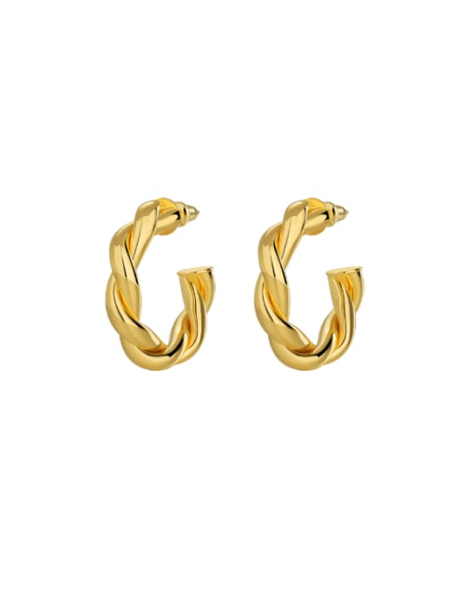 H01767 Brass Geometric Minimalist Stud Earring