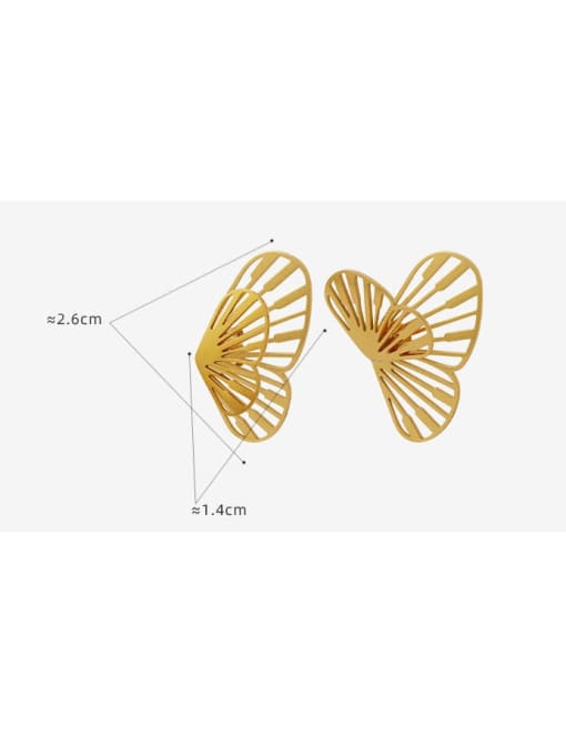 MAKA Titanium Steel Butterfly Trend Stud Earring 2