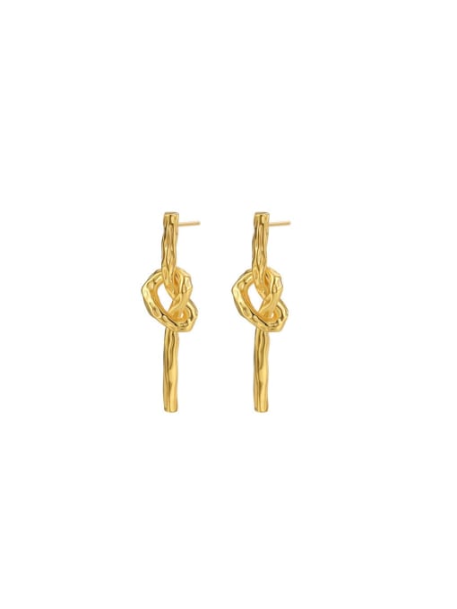 Clioro Brass Cross Trend Stud Earring 0