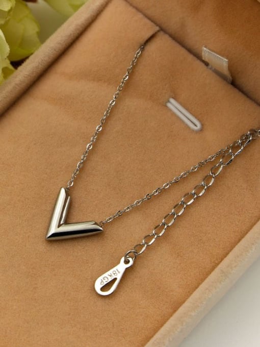 K.Love Titanium Letter Minimalist Necklace 1