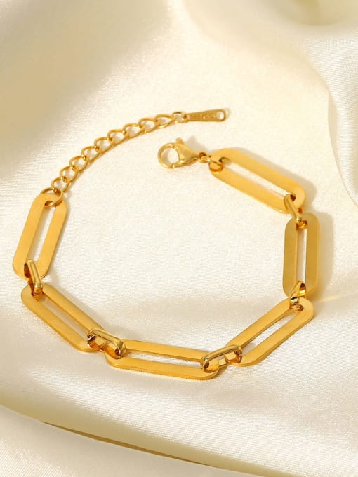 J&D Stainless steel Geometric Vintage Link Bracelet