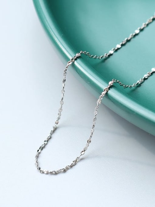 ⒅ steel+1.1mm+(40cm+5cm) Titanium 316L Stainless Steel Minimalist  Chain with e-coated waterproof