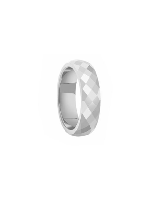 Steel Titanium Steel Geometric Hip Hop Couple Ring