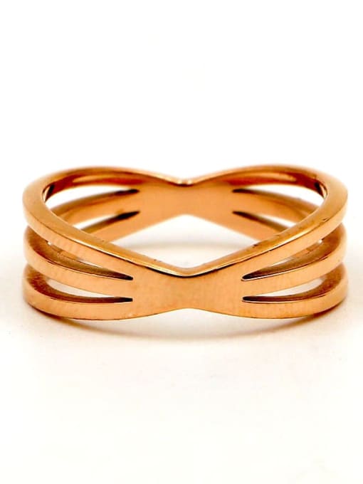 K.Love Titanium Geometric Dainty Stackable Ring