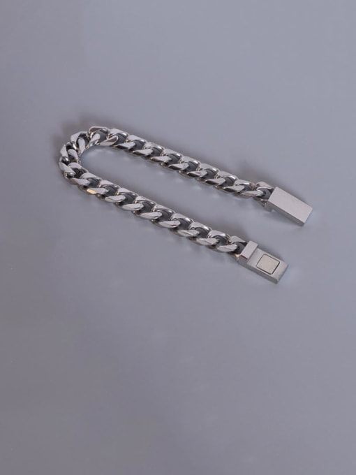Steel Titanium 316L Stainless Steel Geometric Chain Vintage Link Bracelet with e-coated waterproof