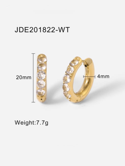 J&D Stainless steel Rhinestone Geometric Minimalist Huggie Earring 4