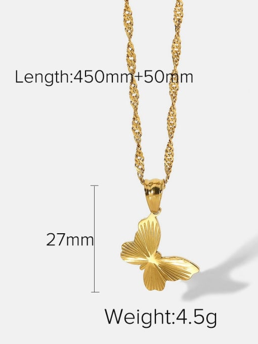 JDN20291 Stainless steel Butterfly Trend Necklace