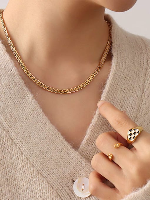 P172 gold necklace 40+ 5cm Brass Geometric Vintage Necklace