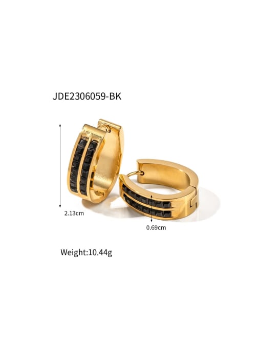 J&D Stainless steel Cubic Zirconia Geometric Dainty Stud Earring 3