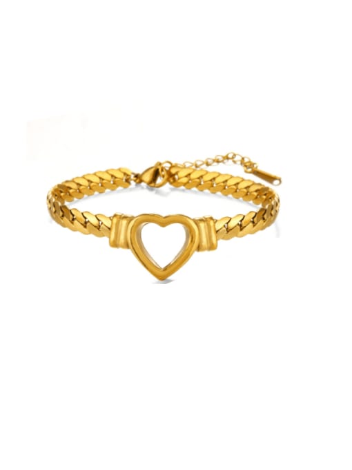 J$L  Steel Jewelry Stainless steel Heart Minimalist Link Bracelet 0