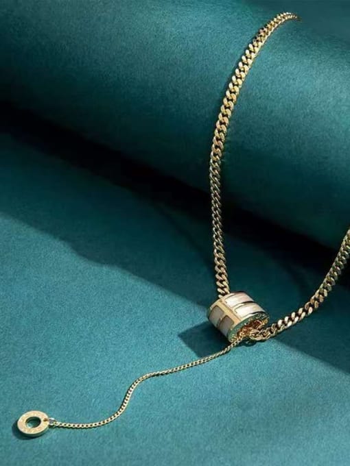 K.Love Titanium Steel Shell Letter Vintage Tassel Necklace 3