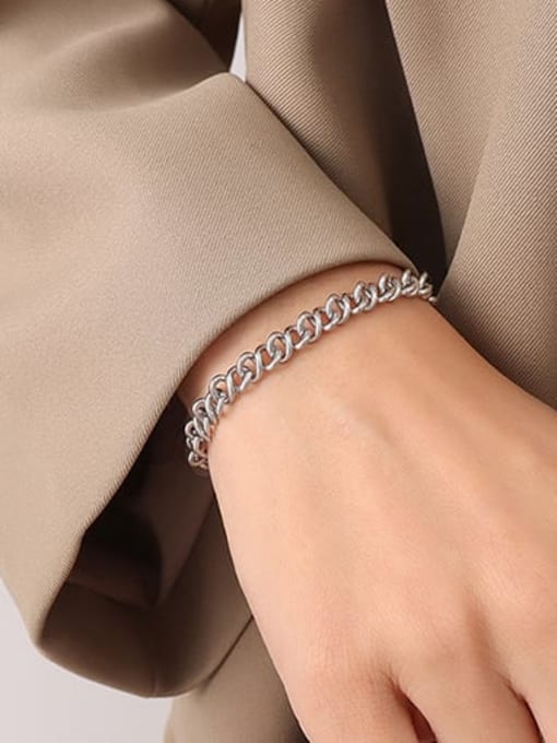 E058 steel ring buckle bracelet Titanium Steel Vintage Irregular Bracelet and Necklace Set
