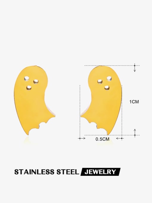 Ghost Earrings Stainless steel Skull Hip Hop Stud Earring