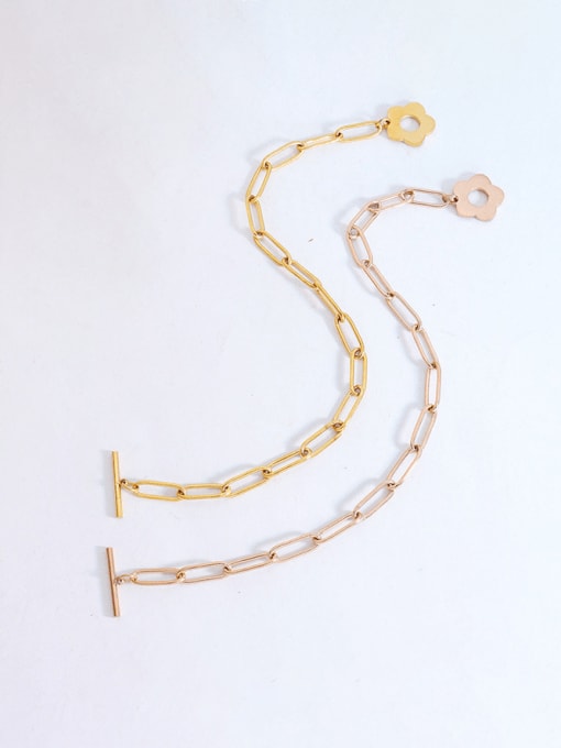 MAKA Titanium Steel Minimalist Irregular  Bracelet and Necklace Set 4