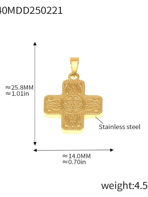 D40 Gold Pendant Stainless steel Minimalist Heart Irregular Diy Pendant
