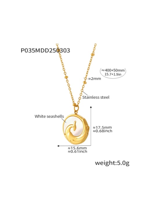 P035 steel necklace 40 +5cm Stainless steel Geometric Hip Hop Necklace