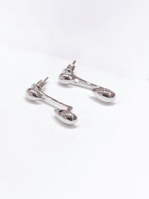 H00305 steel Brass Water Drop Minimalist Stud Earring