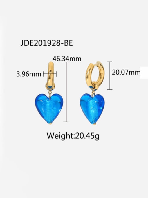 J&D Stainless steel Cubic Zirconia Heart Vintage Huggie Earring 3