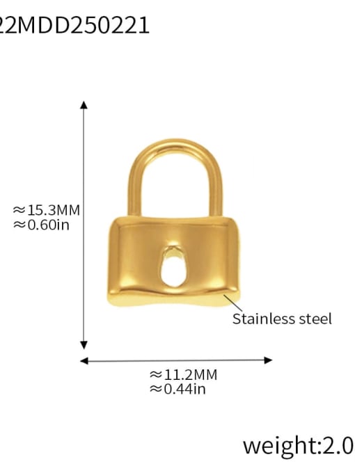 D22 Gold Pendant Stainless steel Minimalist Heart Irregular Diy Pendant