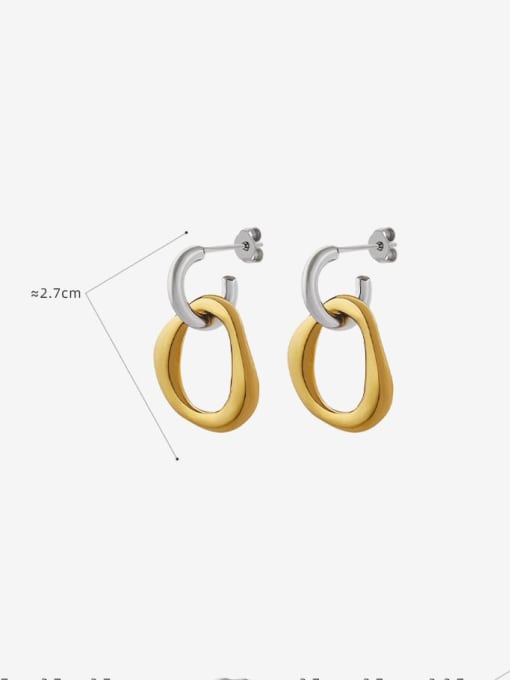 MAKA Titanium Steel Geometric Trend Stud Earring 2