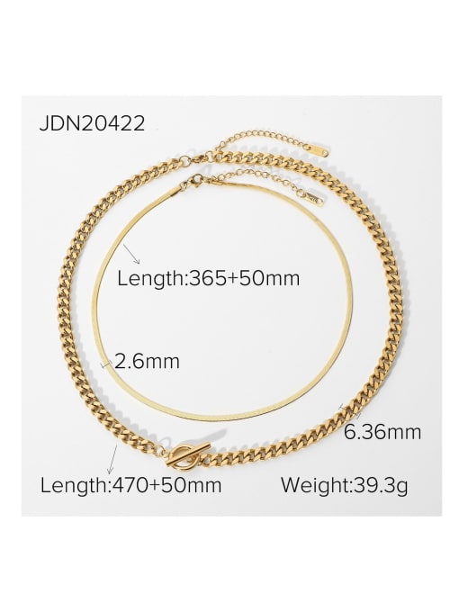 JDN20422 Stainless steel Geometric Trend Multi Strand Necklace
