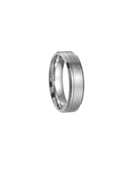 6mm Steel Stainless steel Geometric Minimalist Band Ring