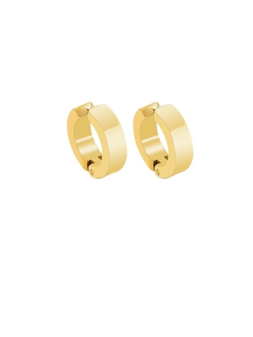 gold Titanium 316L Stainless Steel Geometric Minimalist Clip Earring with e-coated waterproof
