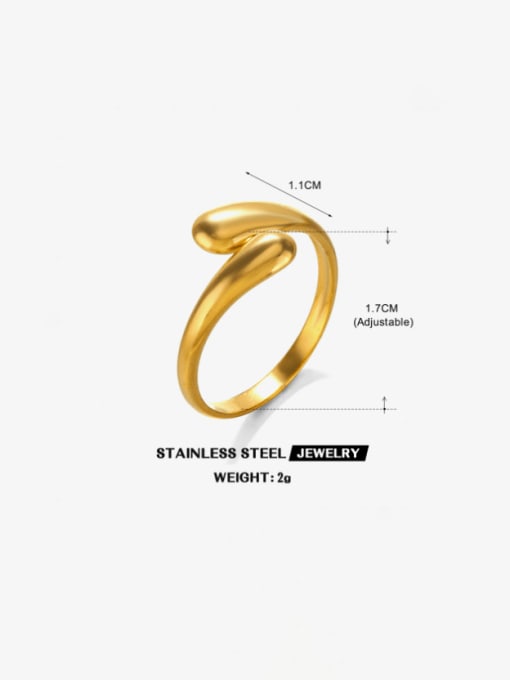 Golden Ring Stainless steel Irregular Minimalist Stackable Ring