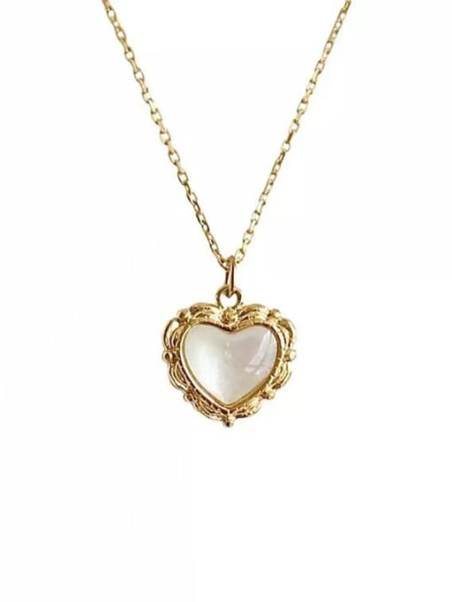 SN21102801 Titanium Steel Cubic Zirconia Heart Dainty Necklace
