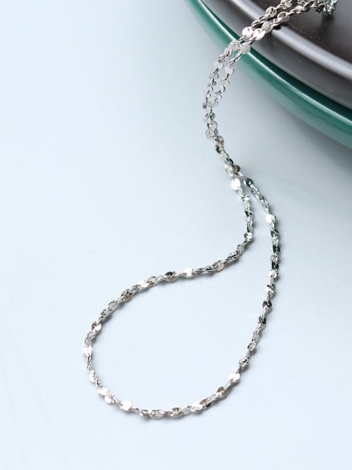 ⒄steel +1.5mm+(40cm+5cm) Titanium 316L Stainless Steel Minimalist  Chain with e-coated waterproof