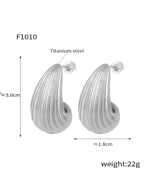 F1010,Steel Earrings Titanium Steel Drop Metal Earring with 6 styles