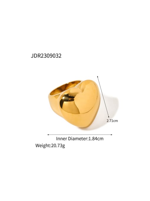 J&D Stainless steel Heart Trend Band Ring 3