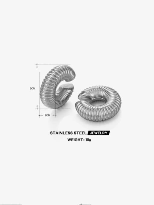 J$L  Steel Jewelry Stainless steel Geometric Hip Hop Stud Earring 1