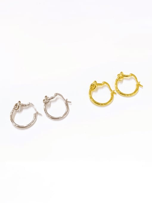 Clioro Brass Geometric Minimalist Hoop Earring 3