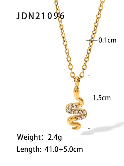 JDN21096 Stainless steel Cubic Zirconia Geometric Dainty Necklace