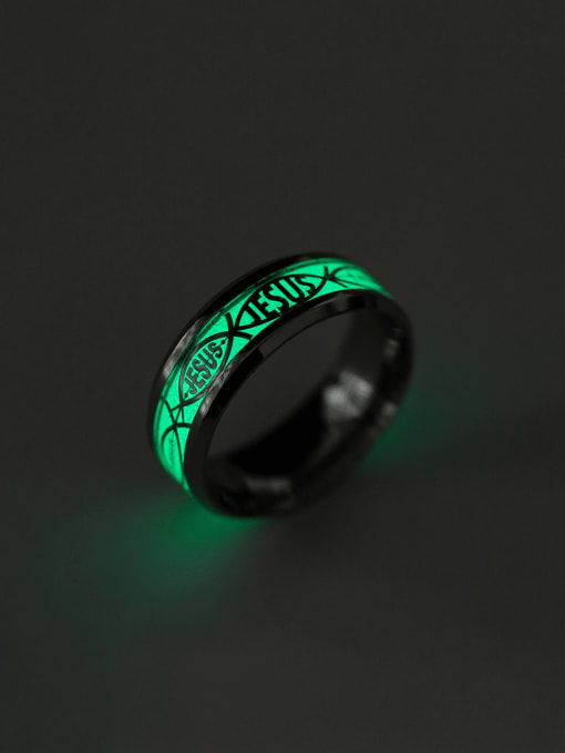SM-Men's Jewelry Stainless steel Hip Hop Halloween Noctilucent  Men's Ring 0