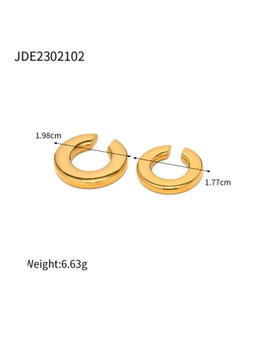 J&D Stainless steel Geometric Minimalist Hoop Earring 3