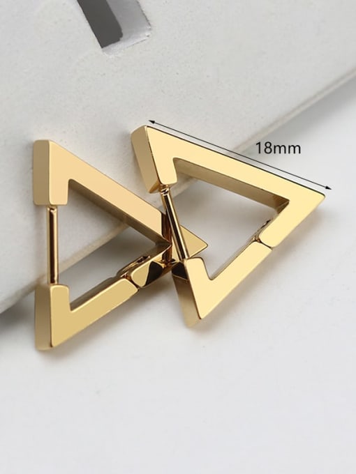 Large triangle gold 18mm one Stainless steel Geometric Minimalist Single Earring(Single-Only One)