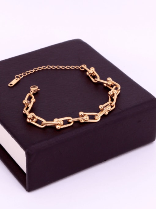 K.Love Titanium Steel Irregular Minimalist Link Bracelet 2