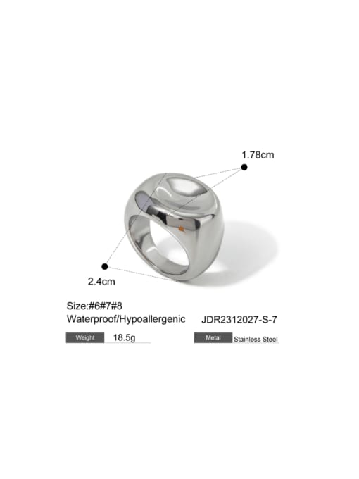 JDR2312027 Steel Stainless steel Geometric Hip Hop Band Ring